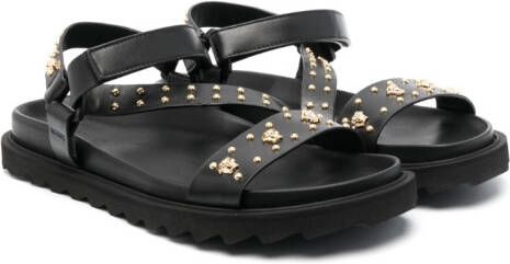 Versace Kids La Medusa sandalen met bandjes Zwart