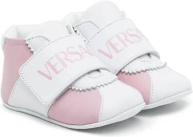 Versace Kids Leren babyslofjes Wit