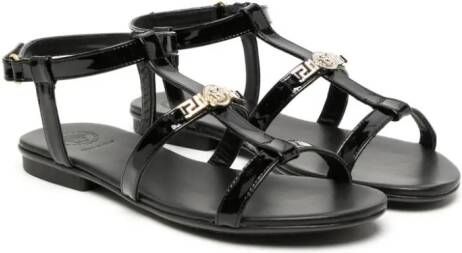 Versace Kids Medusa Head sandalen met bandjes Zwart