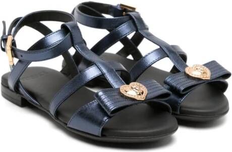 Versace Kids Sandalen met strik Blauw