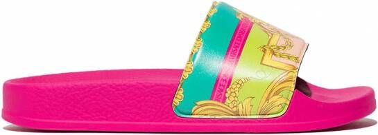 Versace Kids Slippers met barokprint Roze