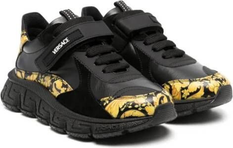 Versace Kids Sneakers met klittenband Zwart