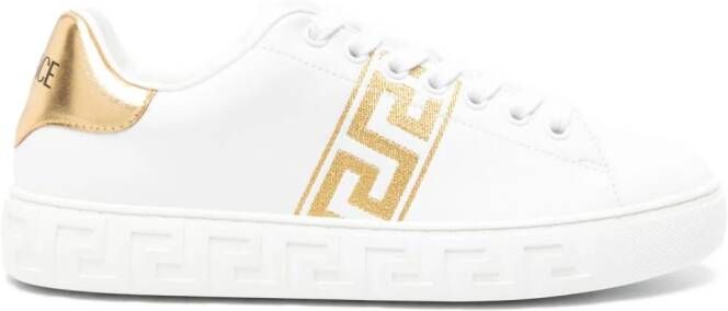 Versace Leren sneakers Wit