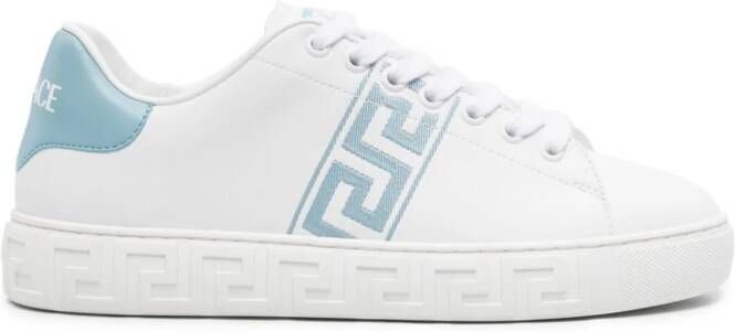 Versace Leren sneakers Wit