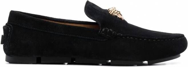 Versace Loafers met Medusa plakkaat Zwart