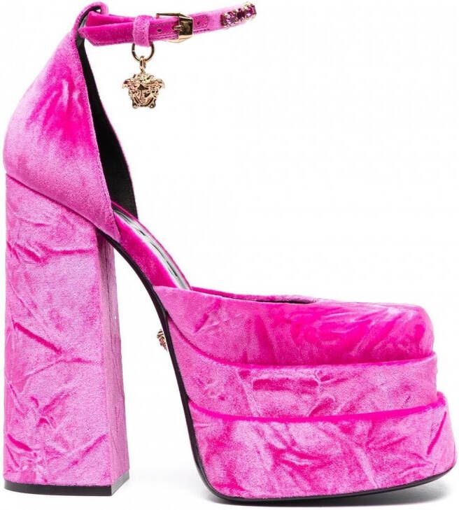 Versace Medusa Aevitas pumps met plateauzool Roze