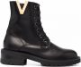 Via Roma 15 Combat boots met veters Zwart - Thumbnail 1