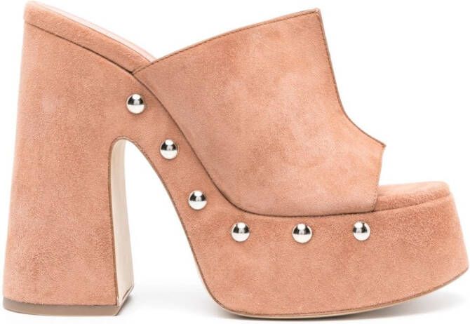 Vic Matie Muiltjes met studs Beige