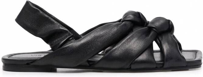 Vic Matie Sandalen met geknoopt detail Zwart