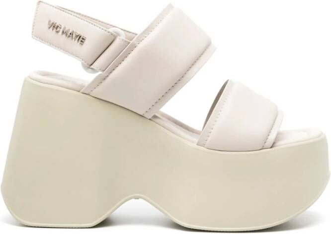 Vic Matie Yoko 105mm sandalen met plateauzool Wit