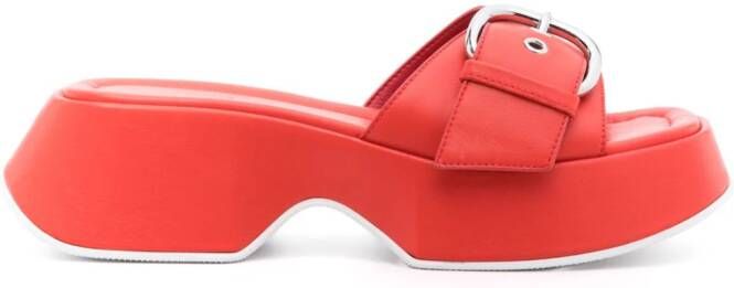 Vic Matie Yoko slippers met plateauzool Rood