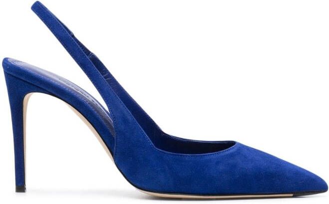 Victoria Beckham V Cut slingback pumps Blauw