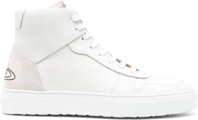 Vivienne Westwood Orb leren high-top sneakers Wit