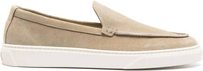 Woolrich Suède loafers met logo-reliëf Beige