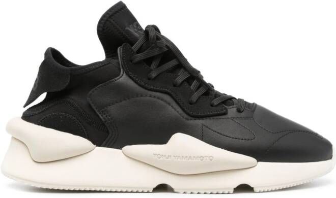 Y-3 Kaiwa leren sneakers Zwart