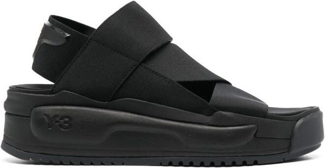 Y-3 Rivalry sandalen met elastische band Zwart