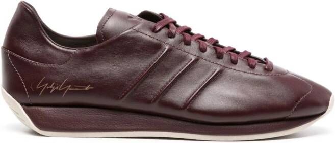 Y-3 x adidas Country leren sneakers Rood