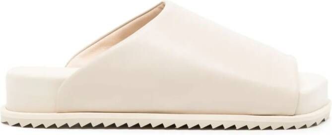 YUME Finn leren slippers Beige