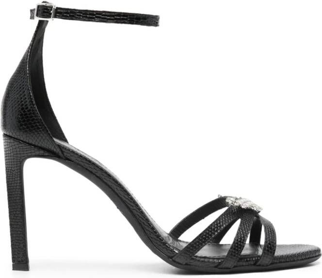 Zadig&Voltaire Amee Wing Court leren sandalen Zwart