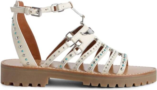 Zadig&Voltaire Joe sandalen verfraaid met studs Wit