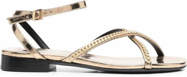 Zadig&Voltaire Sandalen met schakelkettingdetail Goud