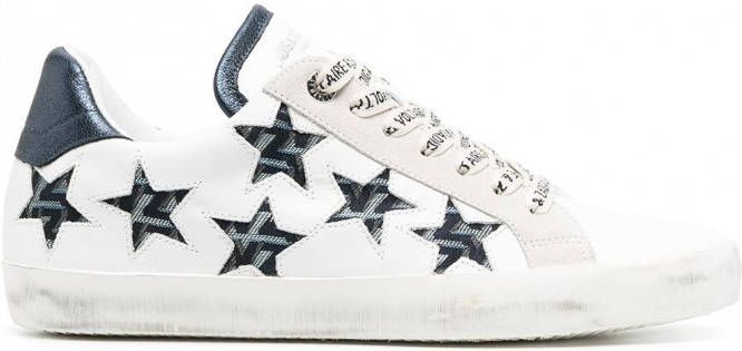 Zadig Voltaire Sneakers met logopatch Wit Schoenen