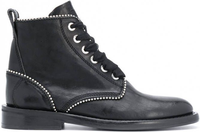 Zadig&Voltaire Veterlaarzen met studs Zwart