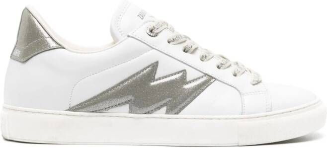 Zadig&Voltaire ZV1747 La Flash leren sneakers Wit