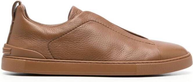 Zegna Triple Stitch low-top sneakers Bruin