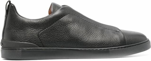 Zegna Loafers met vlakken Zwart