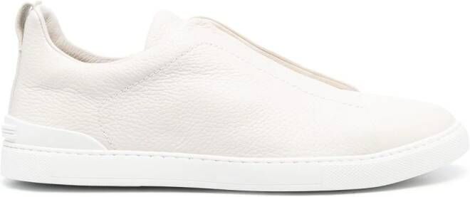 Zegna Triple Stitch low-top sneakers Beige