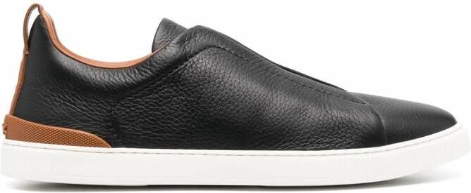 Zegna Triple Stitch low-top sneakers Blauw