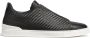 Zegna PelleTessuta slip-on sneakers Zwart - Thumbnail 1