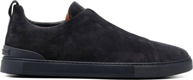 Zegna Triple Stitch low-top sneakers Blauw