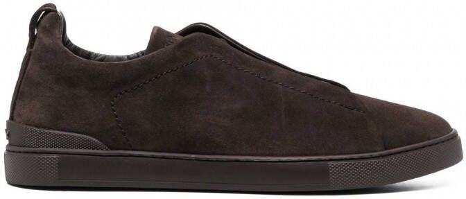 Zegna Slip-on sneakers Bruin