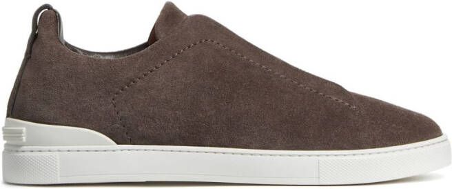 Zegna Sneakers met stiksels Bruin