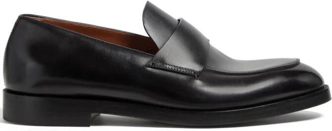 Zegna Torino leren loafers Zwart