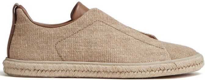 Zegna Triple Stitch™ low-top espadrilles Bruin