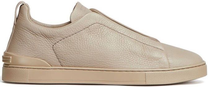 Zegna Triple Stitch low-top sneakers Beige