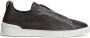 Zegna Secondskin Triple Stitch leren sneakers Bruin - Thumbnail 1