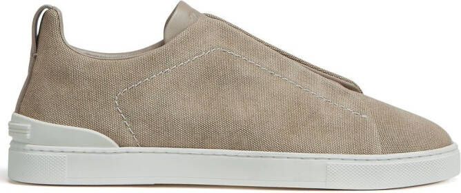 Zegna Triple Stitch low-top sneakers Bruin