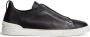 Zegna Secondskin Triple Stitch leren sneakers Zwart - Thumbnail 1