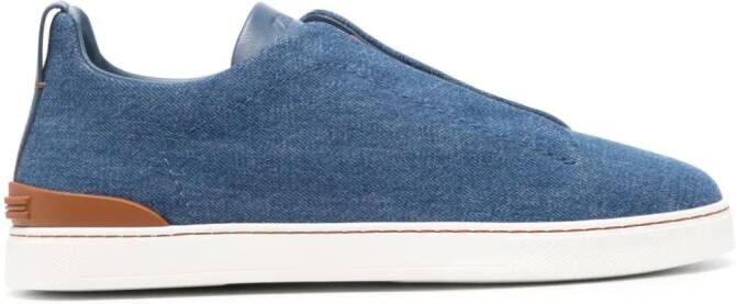 Zegna Triple Stitch™ slip-on sneakers Blauw