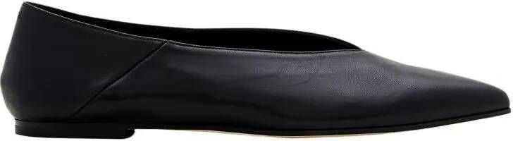 Aeydē Loafers & ballerina schoenen Moa Leather Ballet Flats in zwart