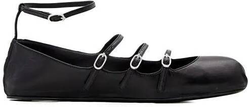 alexander mcqueen Loafers Leather Ballerina Flat in zwart