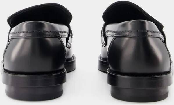 alexander mcqueen Loafers & ballerina schoenen Seal Loafers Leather Black Argenté in zwart