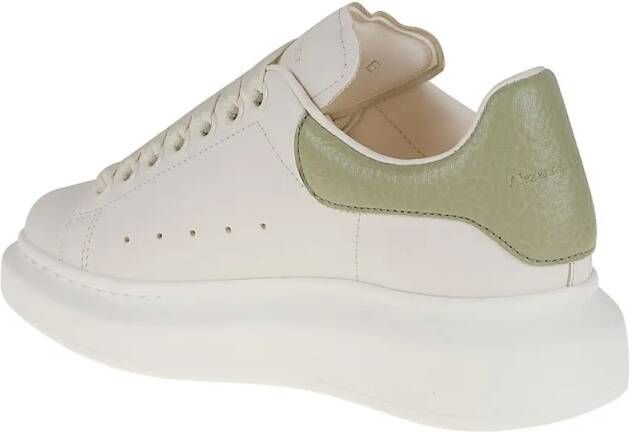 Alexander mcqueen Low-Top Sneakers Textured Leather Oversized Sneakers in wit