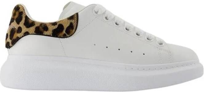 alexander mcqueen Lage-top sneaker Oversized Sneakers Leather White Leopard in wit