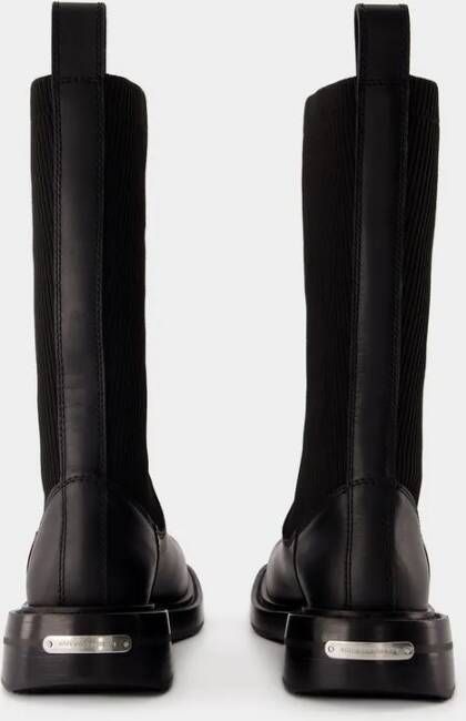 alexander wang Boots Detroit Sock Boots Leather Black in zwart