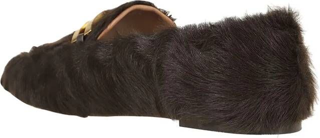 Aquazzura Furry Brandi Mocassin in bruin